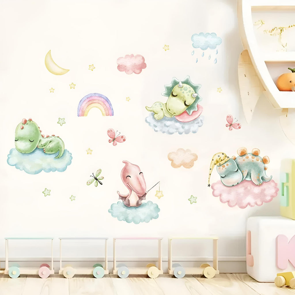 Stickers Muraux Dinosaure Pastel
