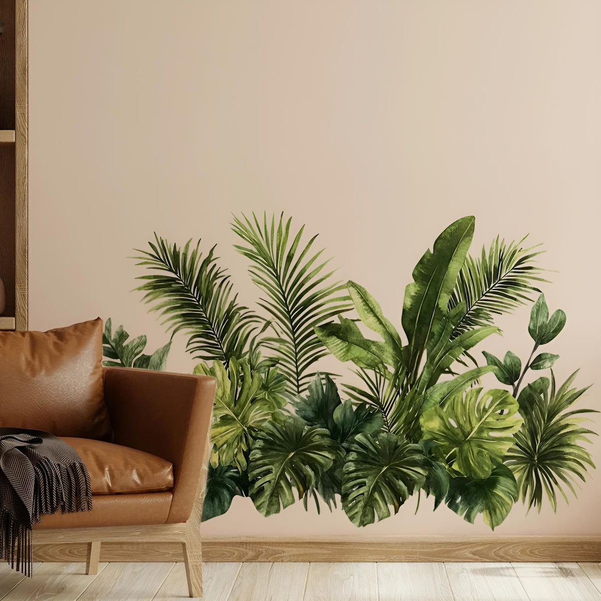Stickers Muraux Feuillage Tropical Plantes Vertes Déco