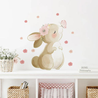 Pack chambre de fille - lapin et papillons