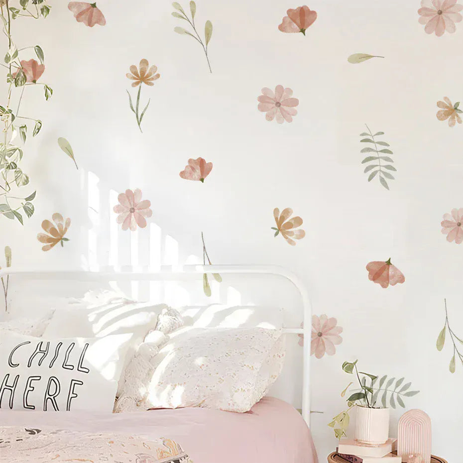 Stickers Muraux Fleurs Aquarelle
