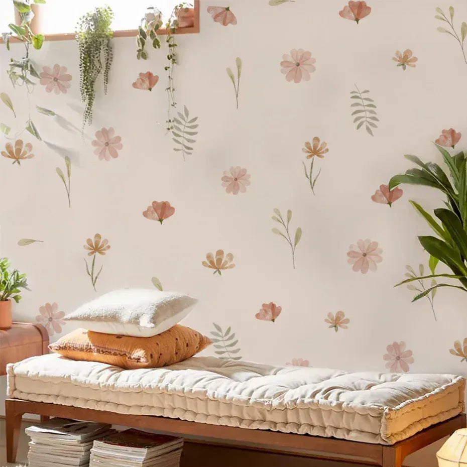Stickers Muraux Fleurs Aquarelle