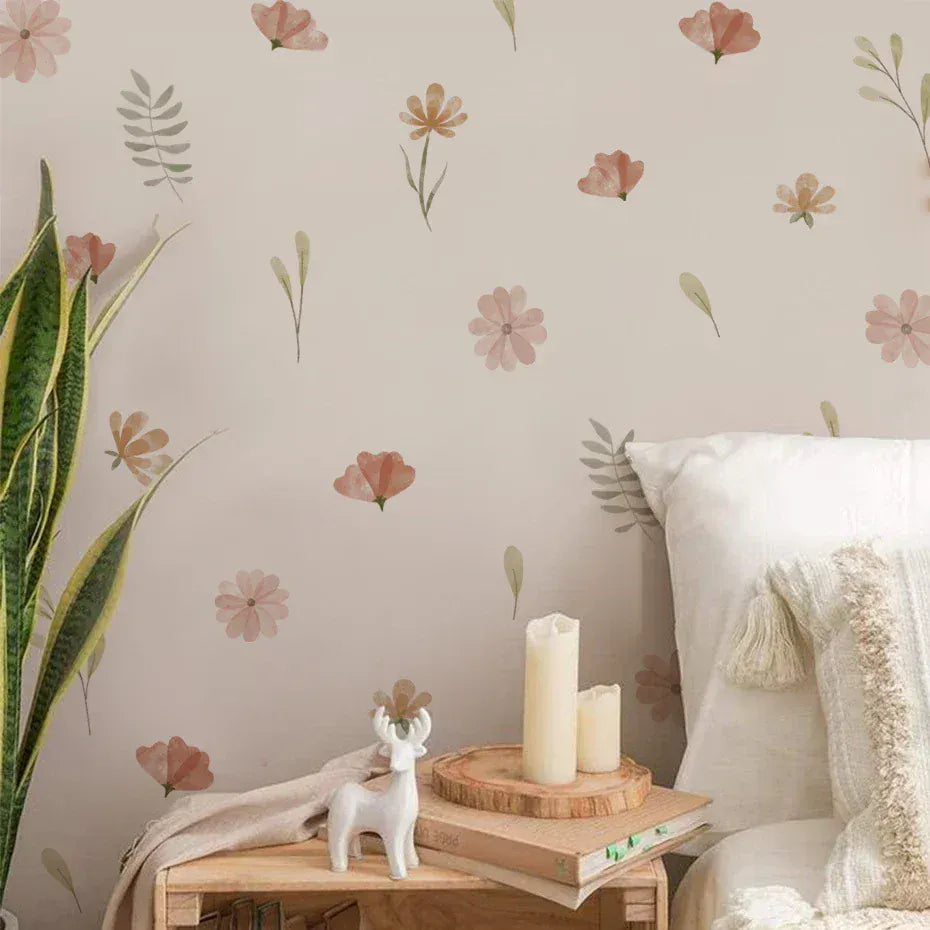 Stickers Muraux Fleurs Aquarelle