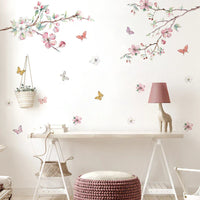Stickers Muraux Fleurs de Cerisier et Papillons