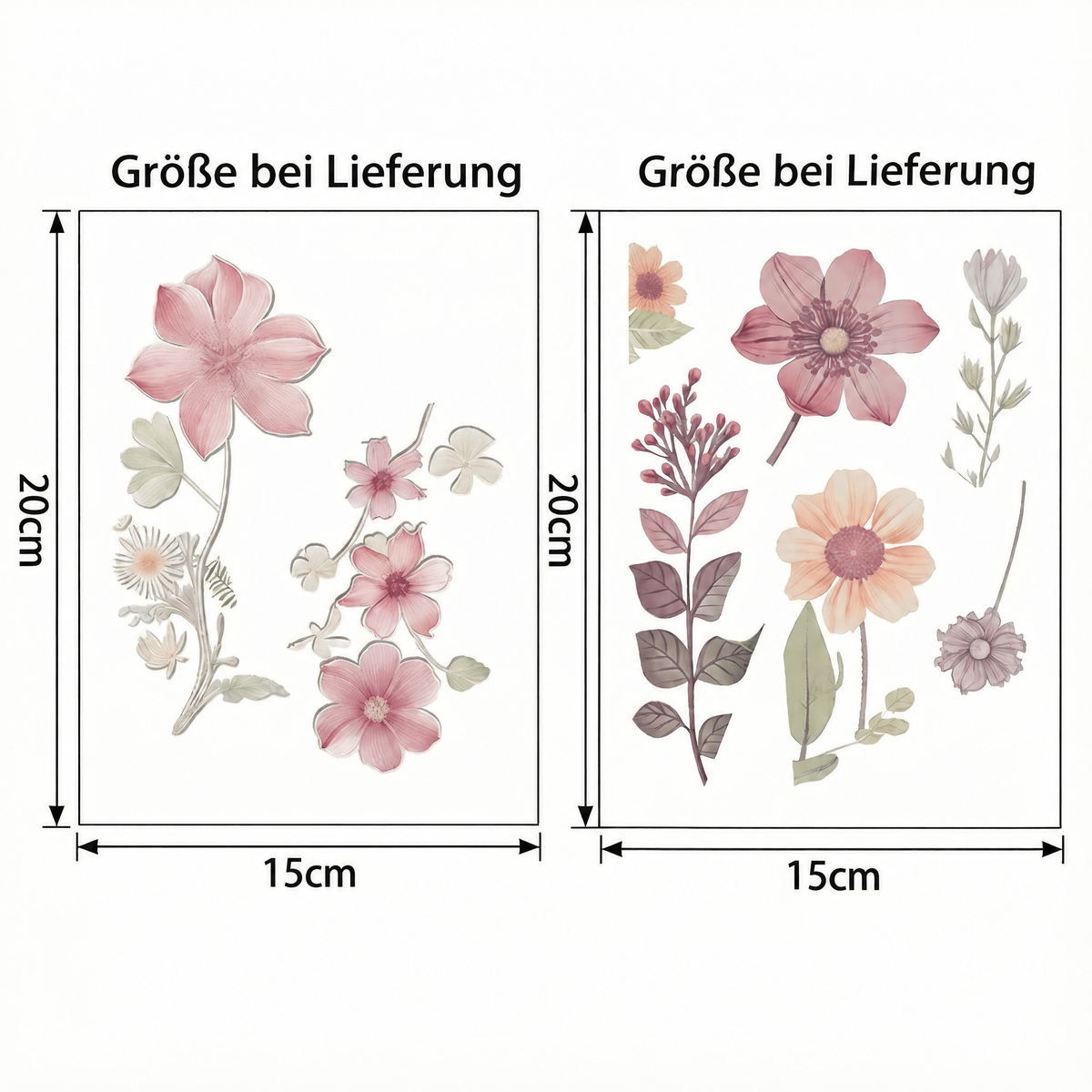 Wandtattoo Lichtschalter Blumen - Maße