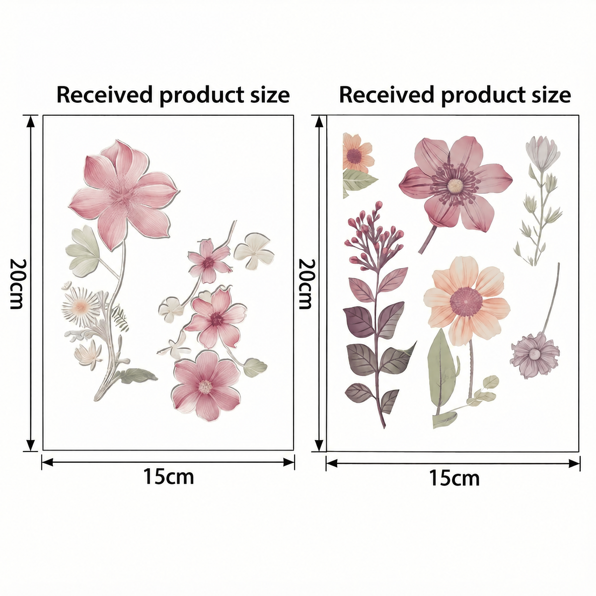 Flower Light Switch Wall Stickers - dimensions