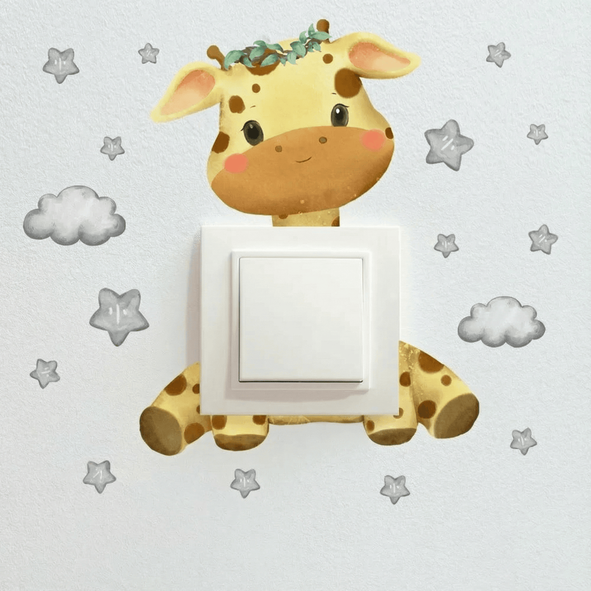 Stickers Muraux Interrupteur Enfant Girafe