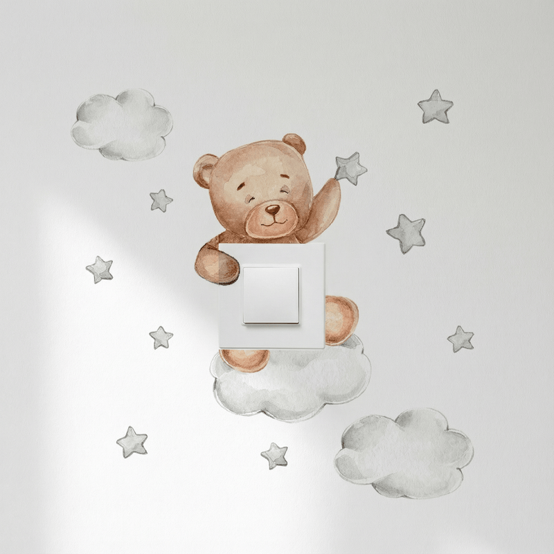 Stickers Muraux Interrupteur Enfant Ourson