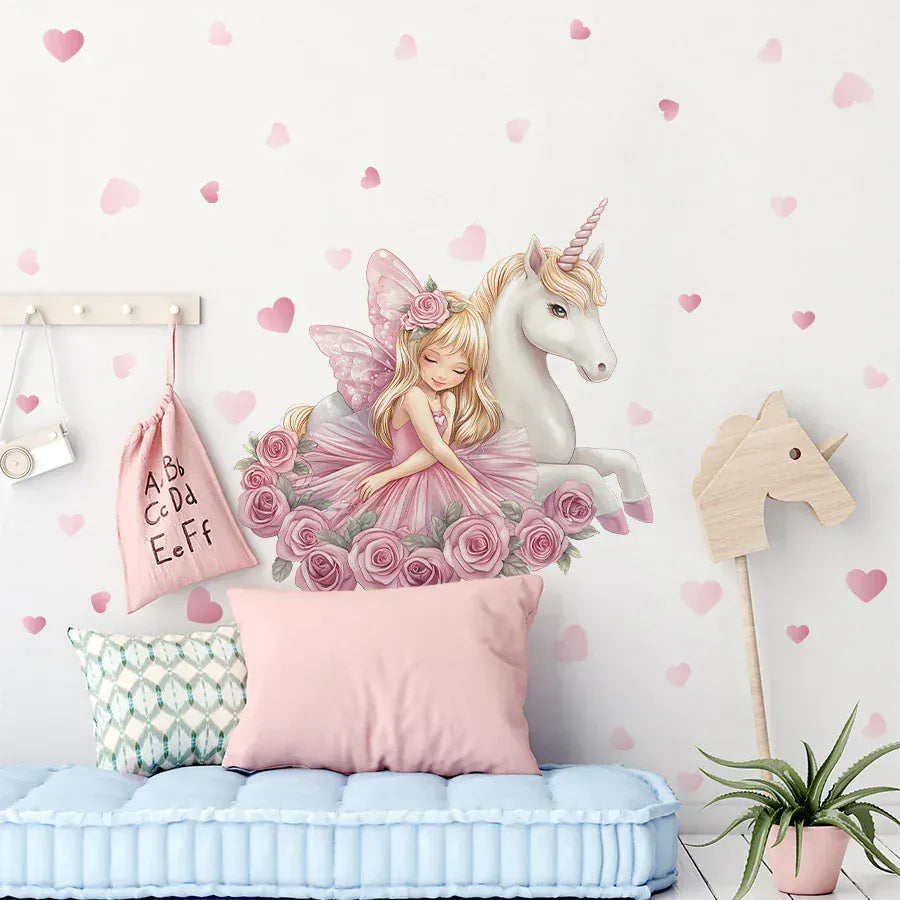 Stickers Muraux Licorne Féérique