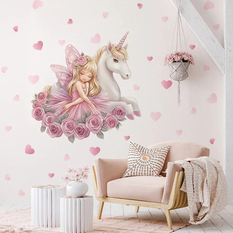 Stickers Muraux Licorne Féérique