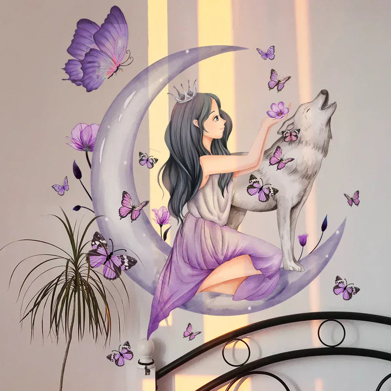 Stickers Muraux Lune Chambre Fille Ado