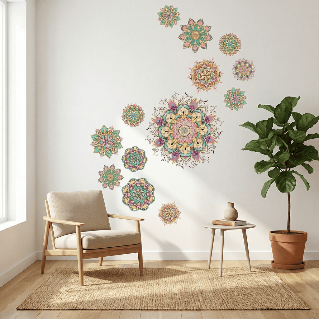 Stickers Muraux Mandala Muticolore