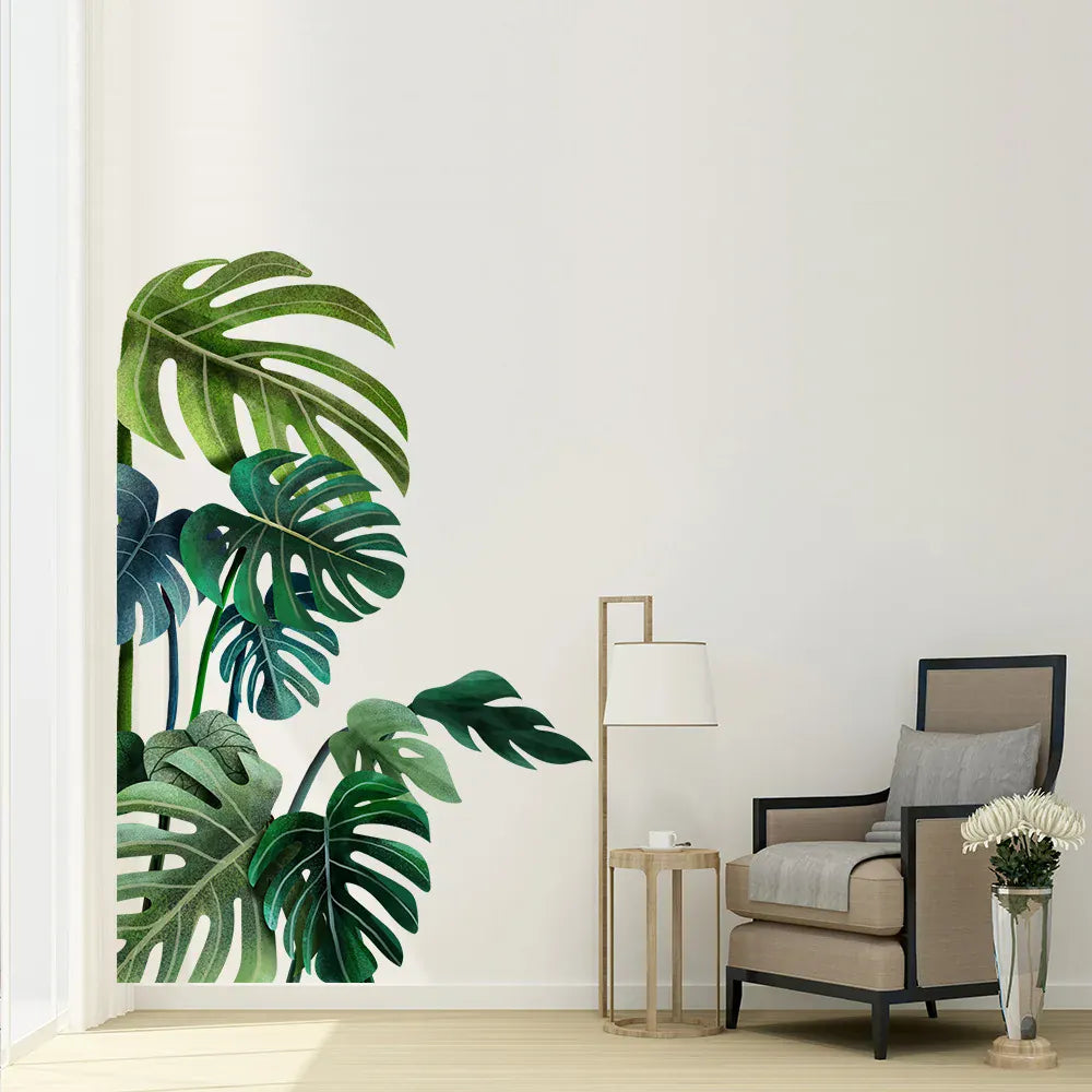 Stickers Muraux Monstera Grand Format Angle Mural