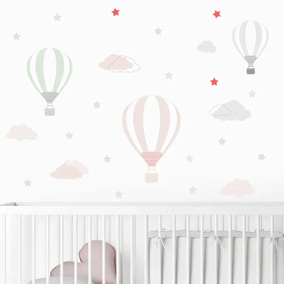 Stickers Muraux Montgolfières et Nuages