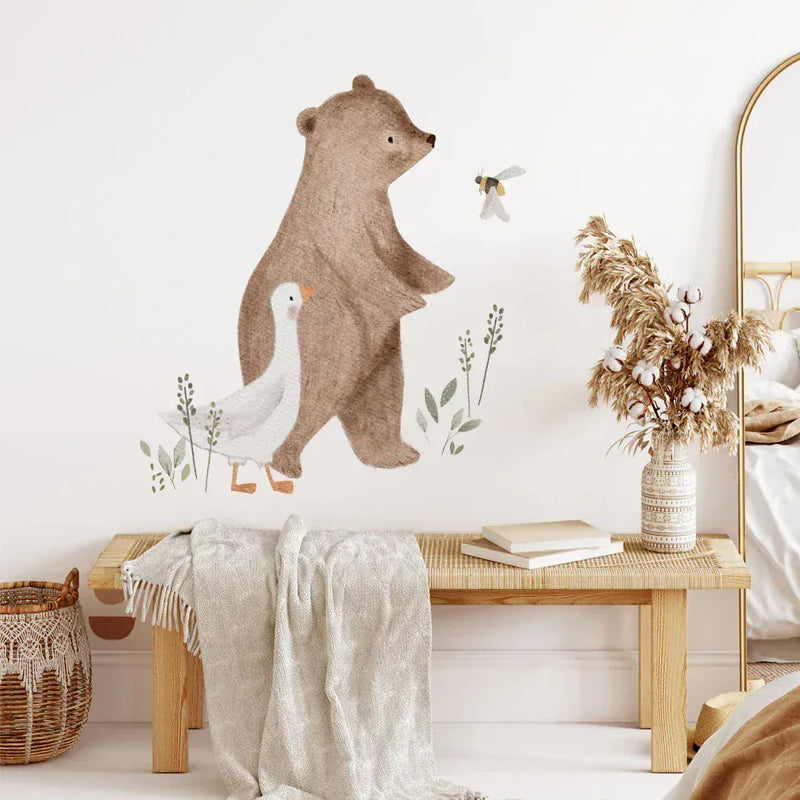Stickers Muraux Ours Brun