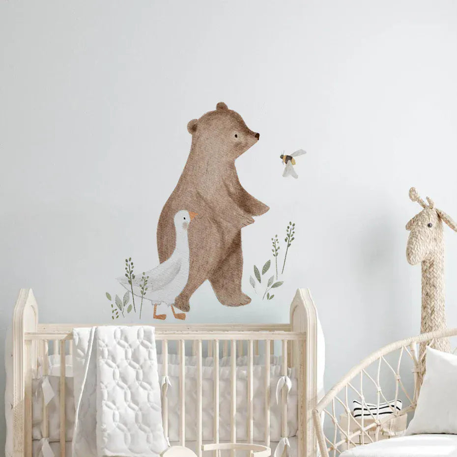 Stickers Muraux Ours Brun