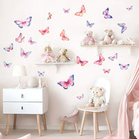 Stickers Muraux Papillons Aquarelle