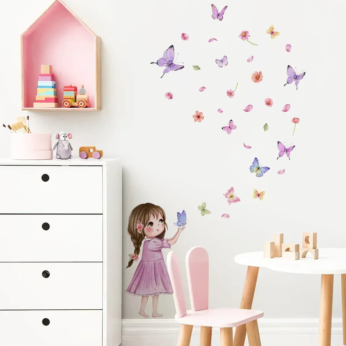 Stickers Muraux Papillons Chambre Fille