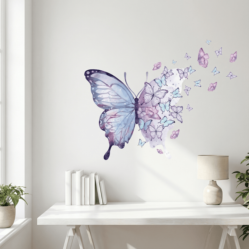 Stickers Muraux Papillons Chambre Fille Violet