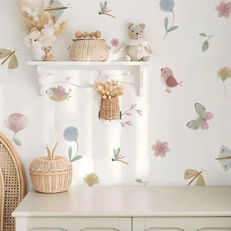 Stickers Muraux Papillons et Oiseaux