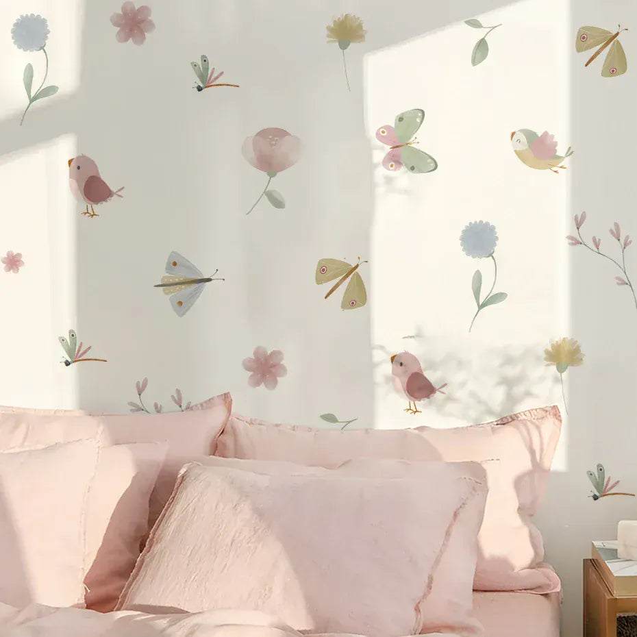 Stickers Muraux Papillons et Oiseaux