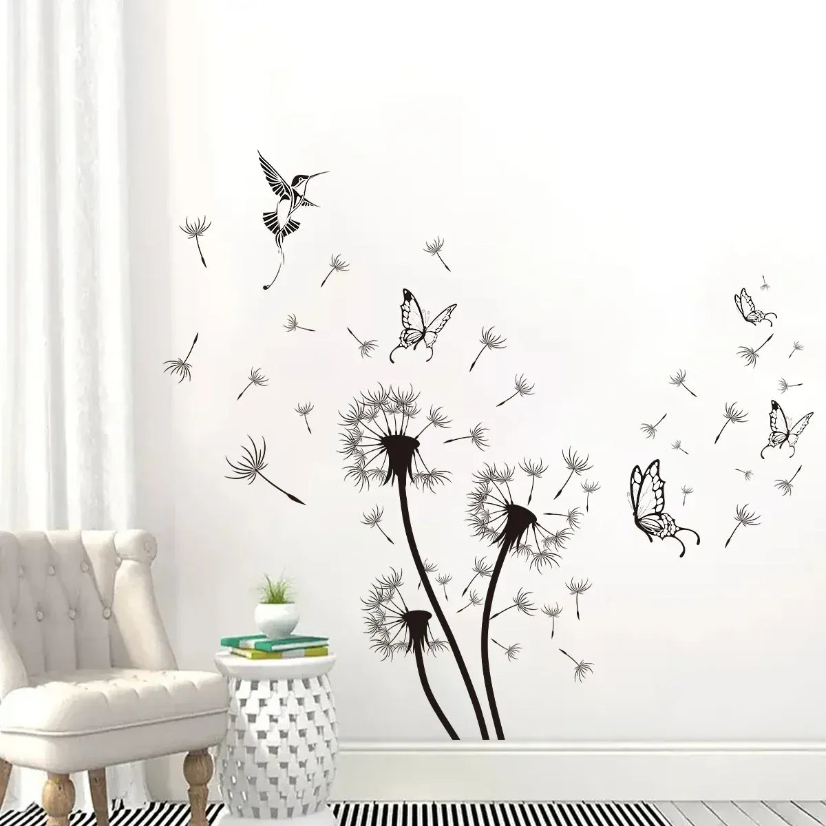 Stickers Muraux Papillons Pissenlits