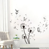 Stickers Muraux Papillons Pissenlits
