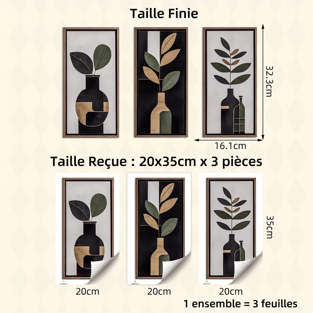 Stickers Muraux Plantes Tableaux Minimalistes