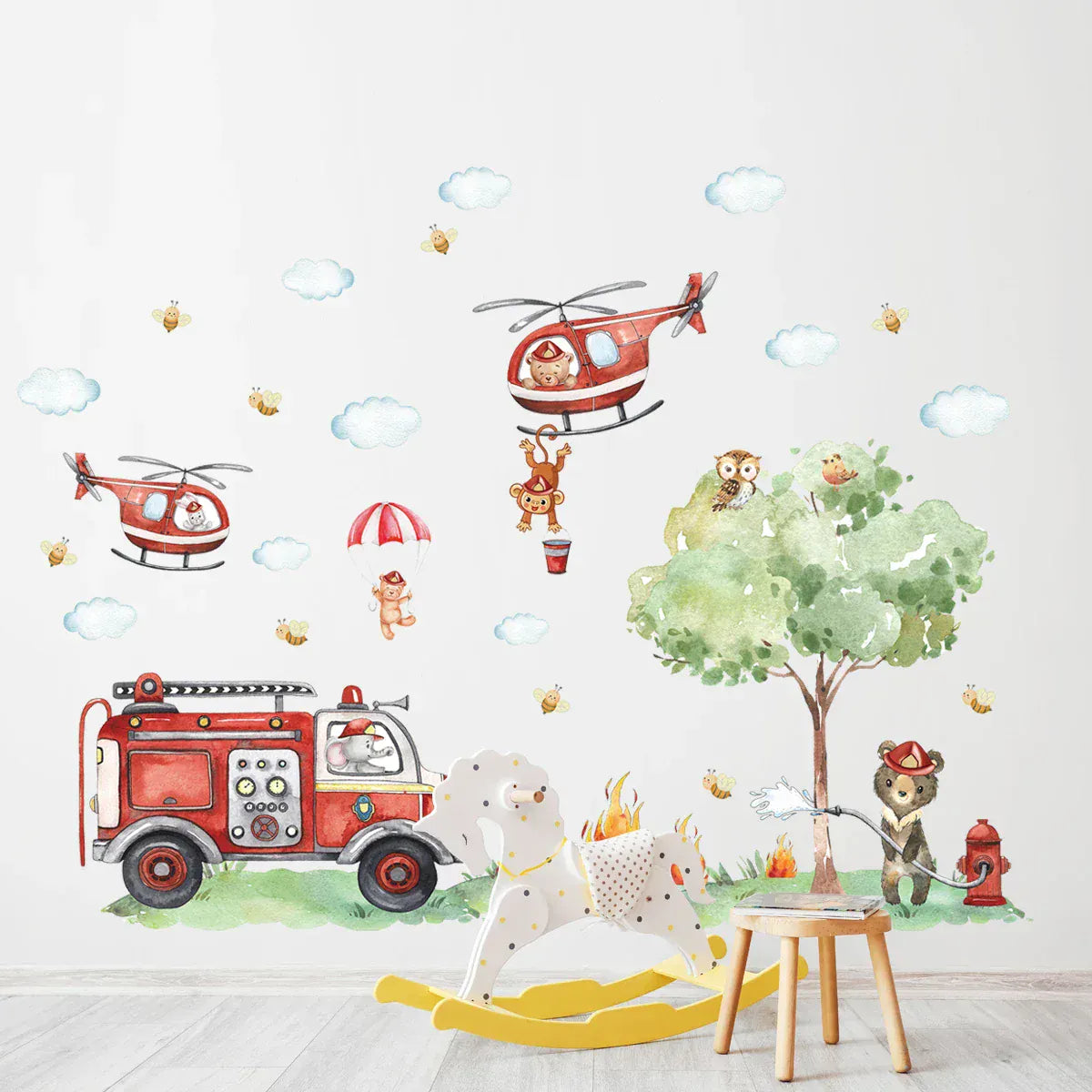 Stickers Muraux Pompier Chambre Enfant