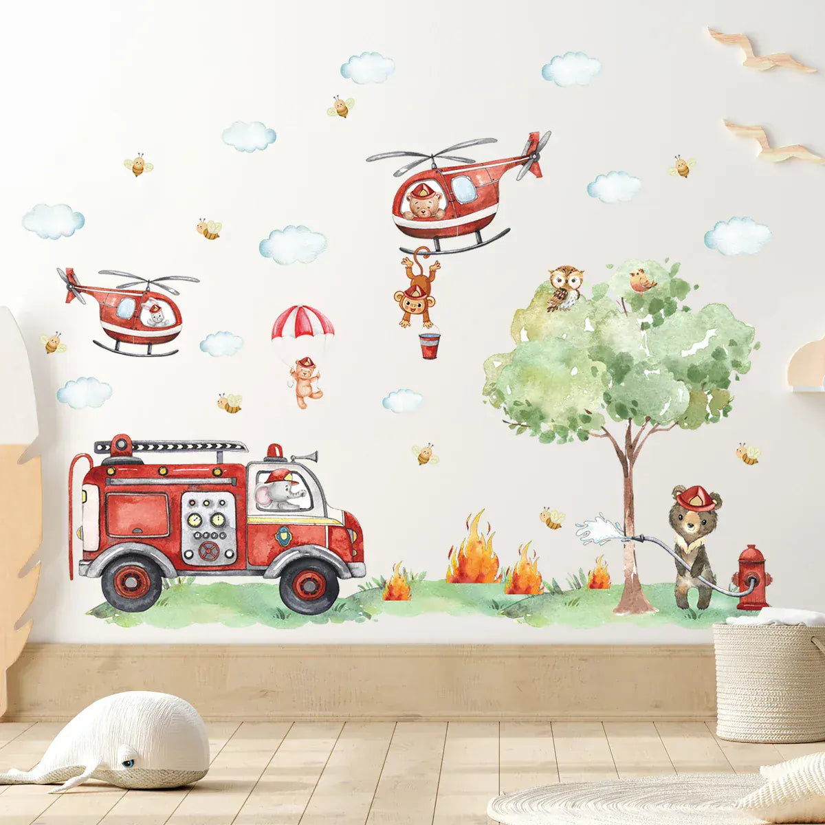 Stickers Muraux Pompier Chambre Enfant