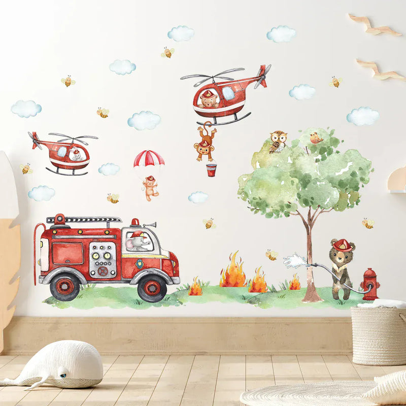 Stickers Muraux Pompier Chambre Enfant
