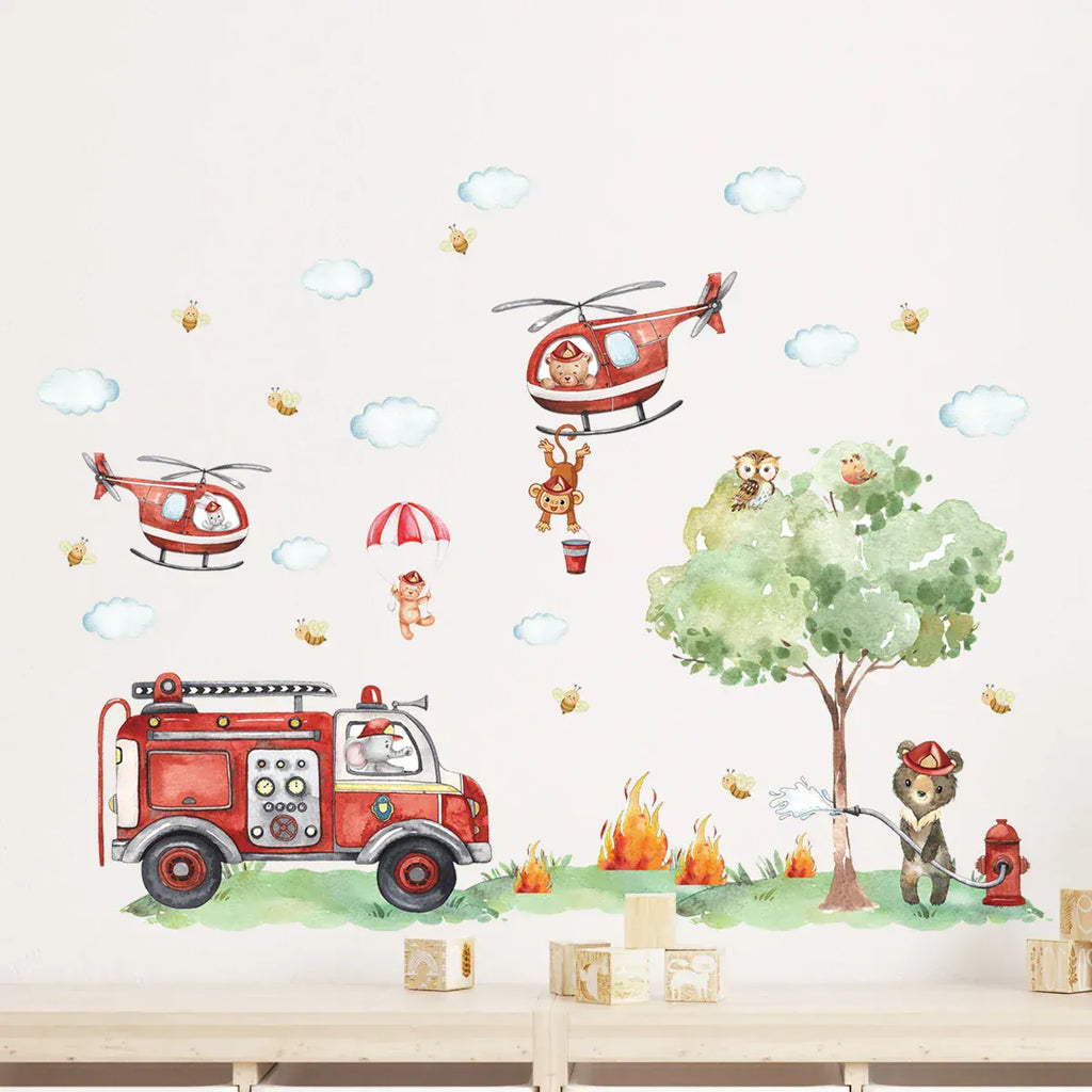 Stickers Muraux Pompier Chambre Enfant