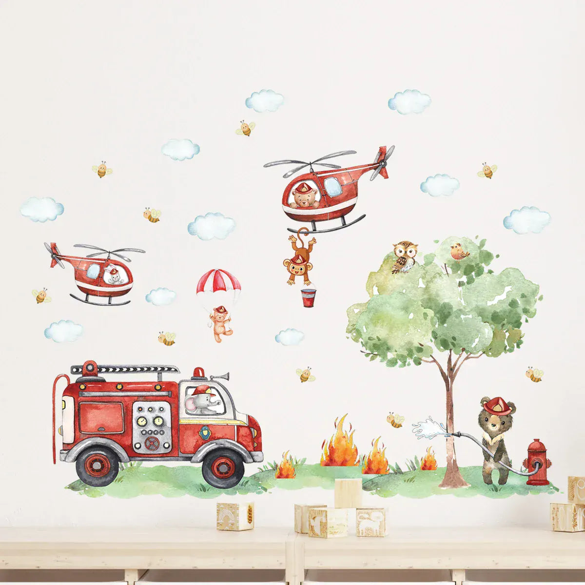 Stickers Muraux Pompier Chambre Enfant