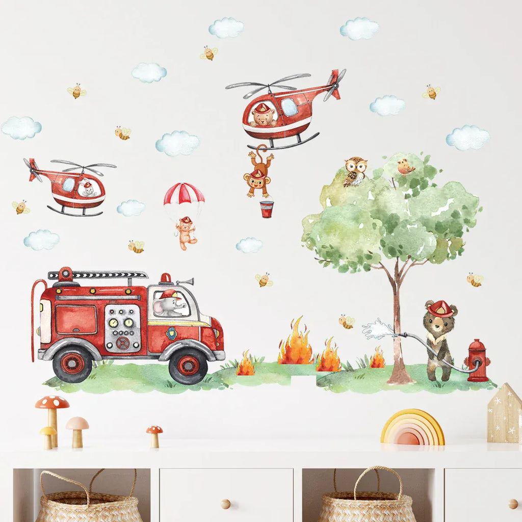 Stickers Muraux Pompier Chambre Enfant