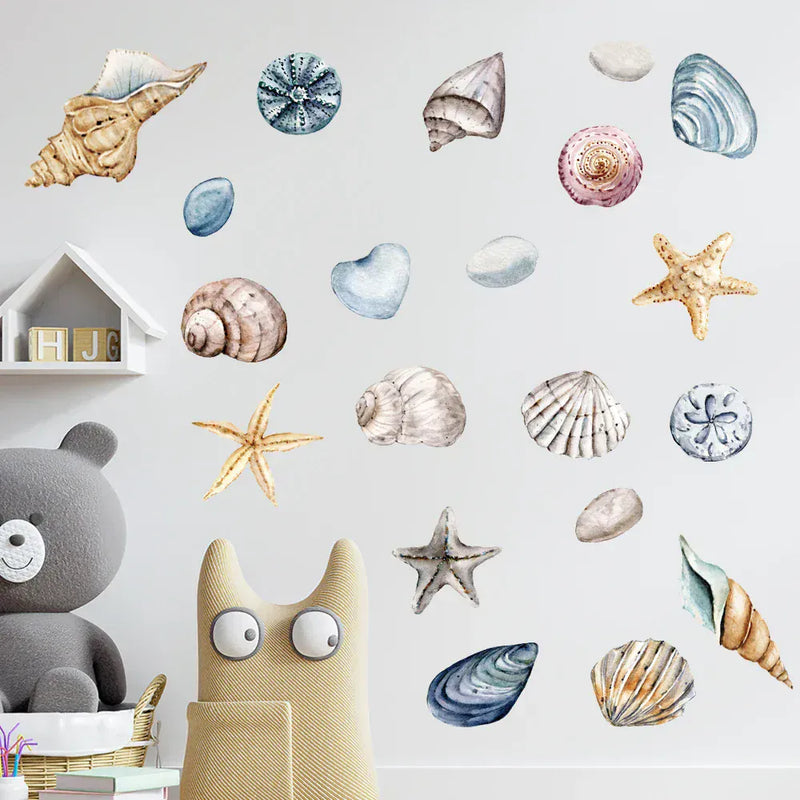 Stickers Muraux Salle de Bain Coquillages