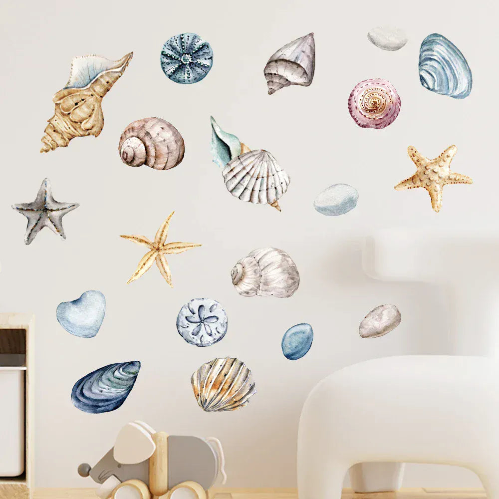Stickers Muraux Salle de Bain Coquillages