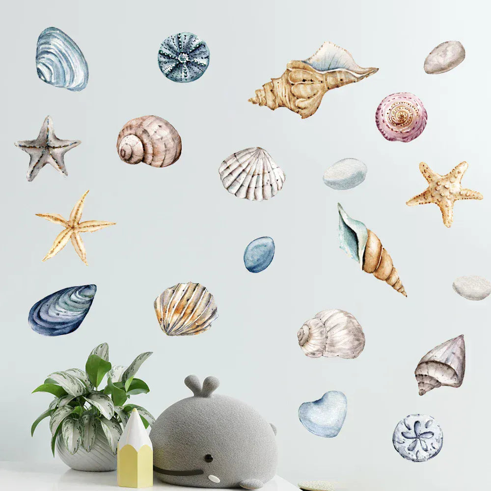 Stickers Muraux Salle de Bain Coquillages