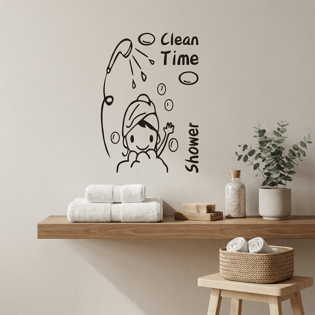 Stickers Muraux Salle de Bain Douche