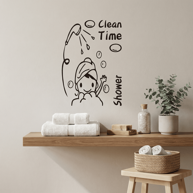 Stickers Muraux Salle de Bain Douche