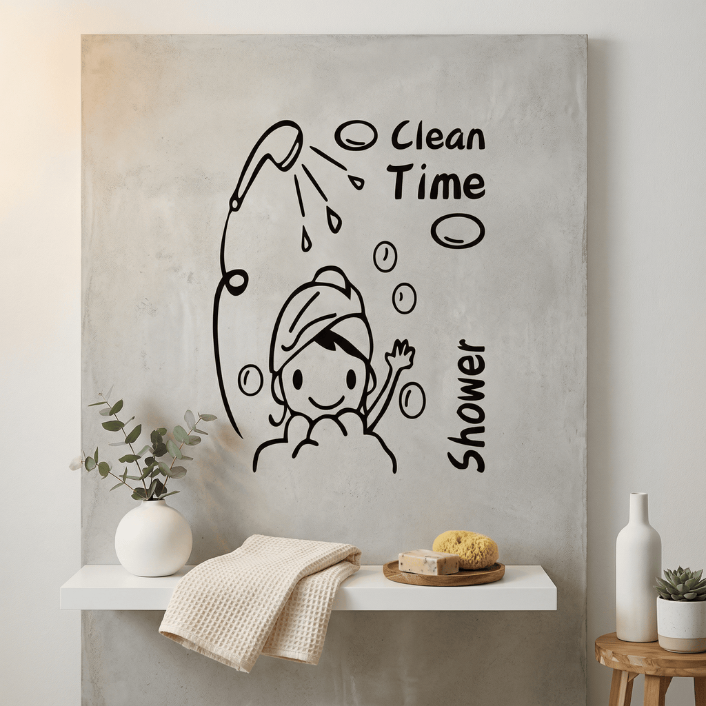 Stickers Muraux Salle de Bain Douche
