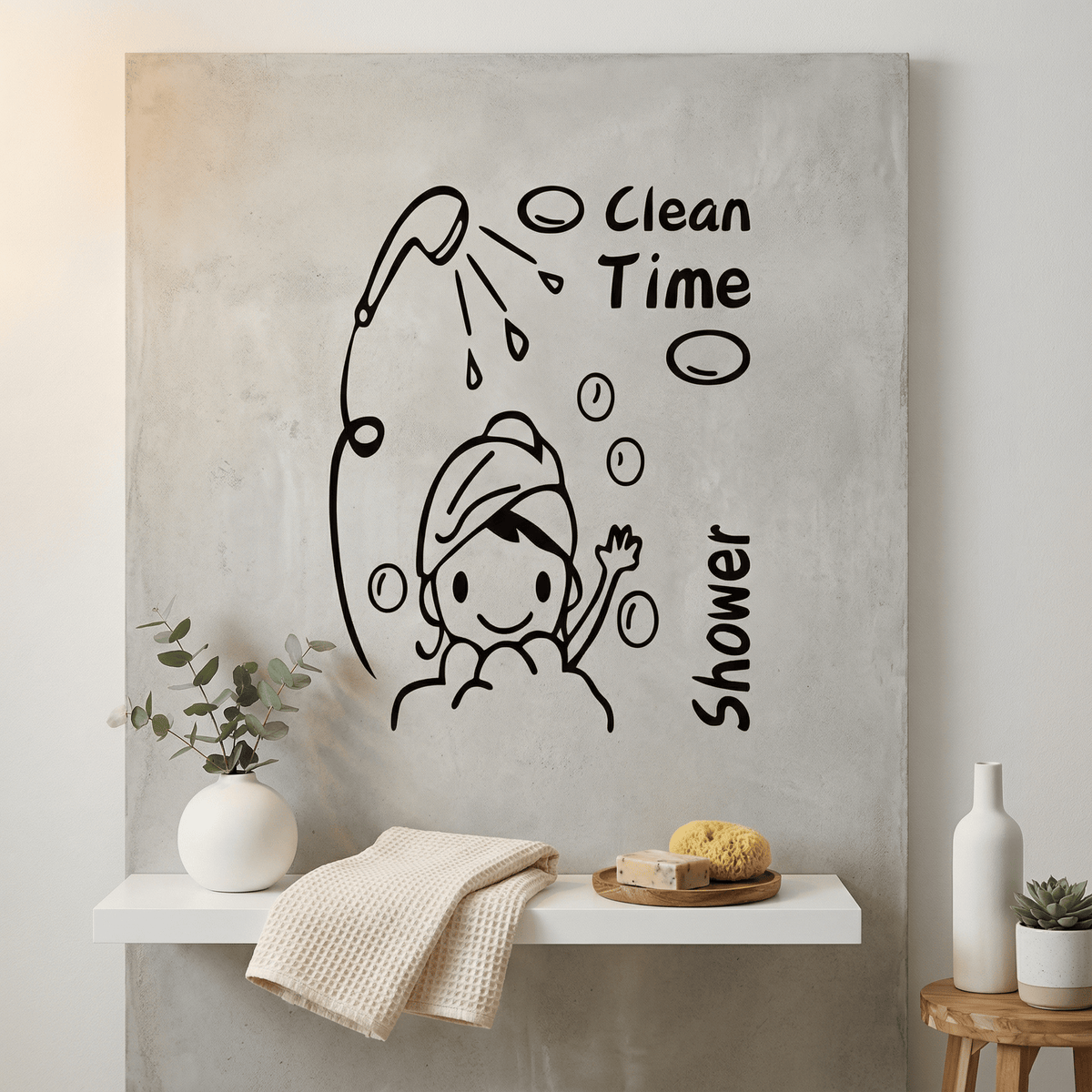 Stickers Muraux Salle de Bain Douche