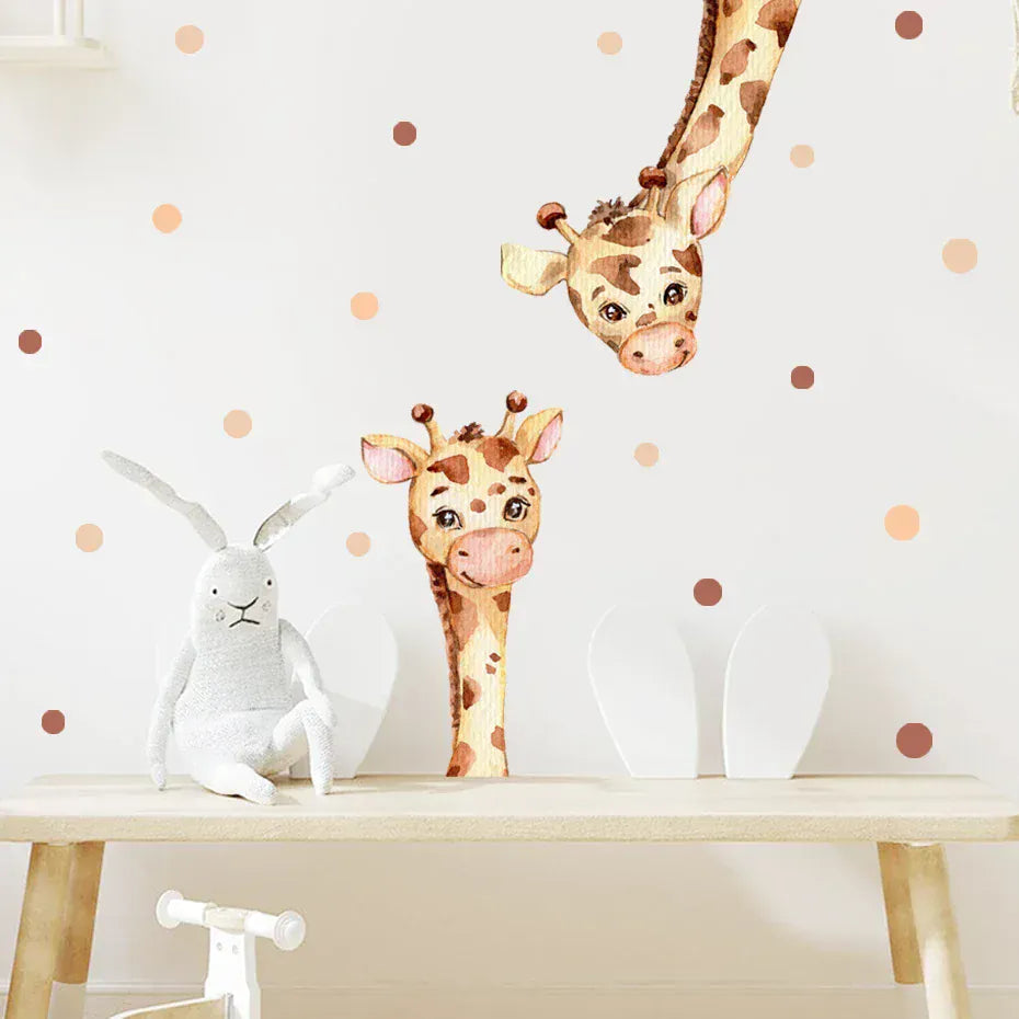 Stickers Muraux Tête de Girafe Enfant