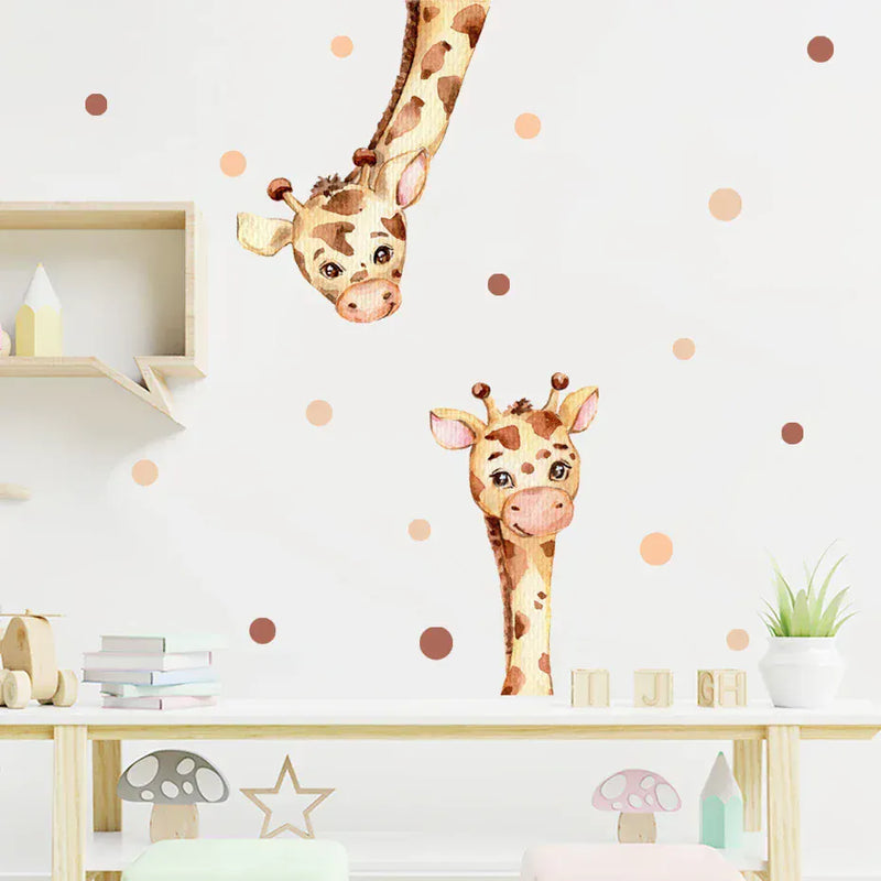 Stickers Muraux Tête de Girafe Enfant