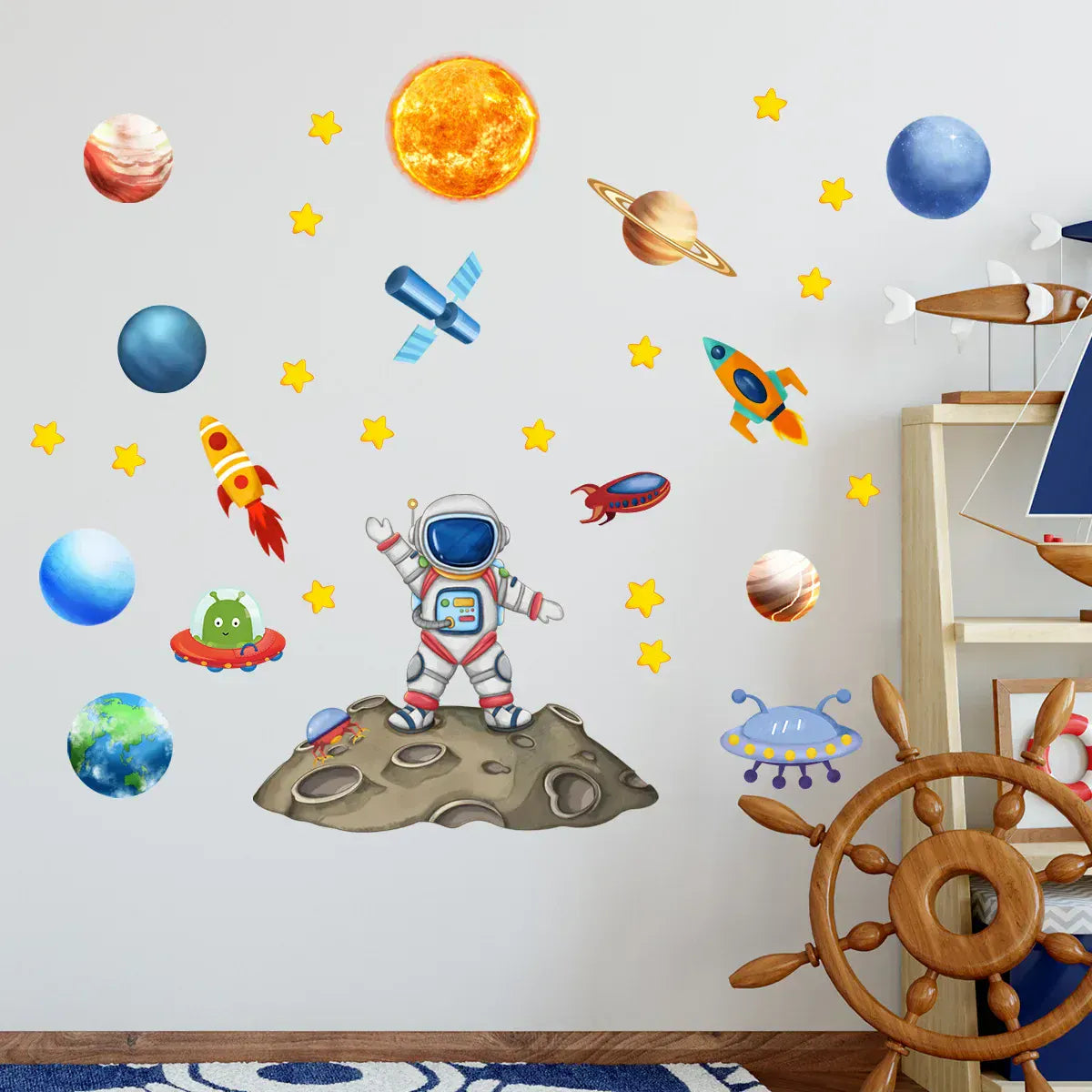 Stickers Muraux Thème Espace Chambre Enfant