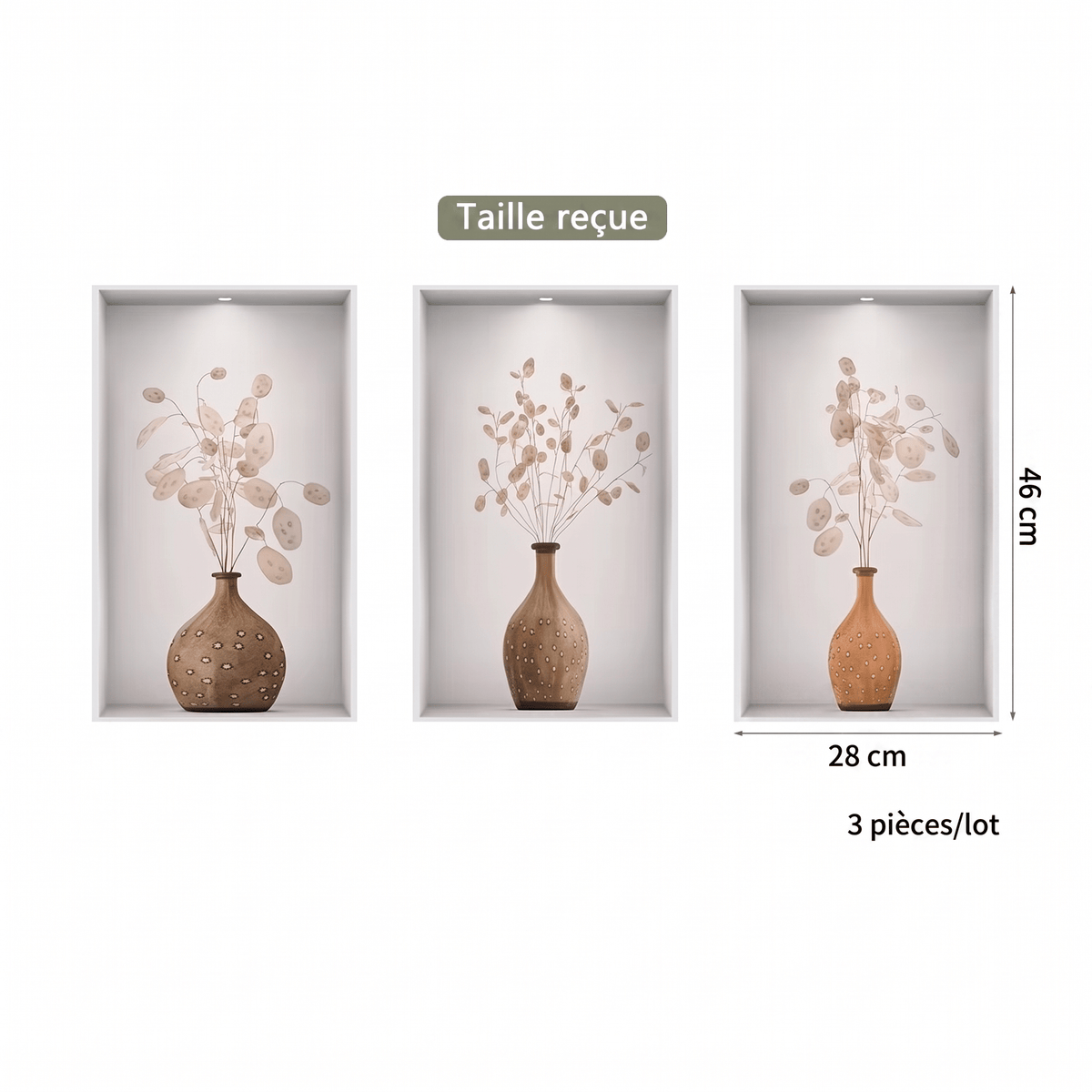 Stickers Muraux Trompe l'Œil Plantes Design